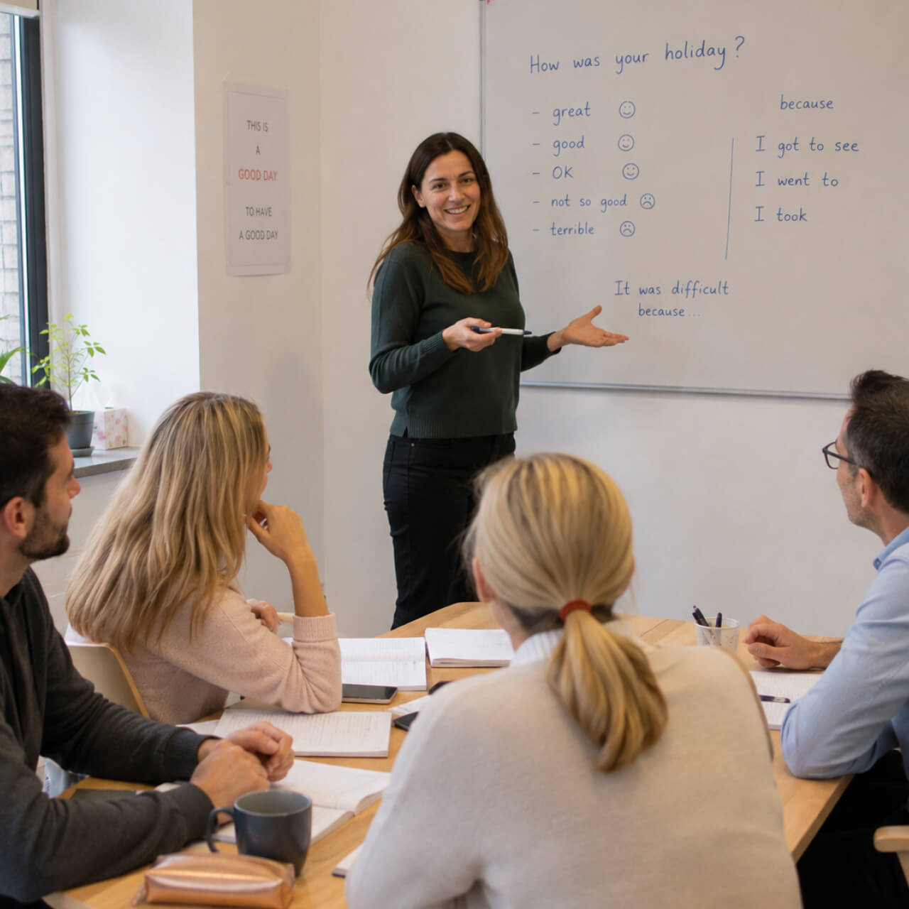 Studenti jazykové školy YES! při výuce v Pardubicích